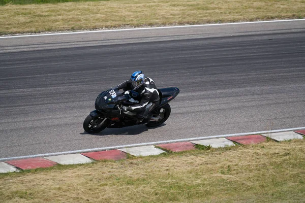 리투아니아 카우나스 2021 Fast Black Japan Motorcycle Speed — 스톡 사진