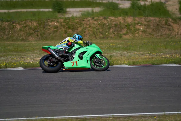 2021 Lituânia Kaunas Motogp Piloto Passeio Motociclista Canto — Fotografia de Stock