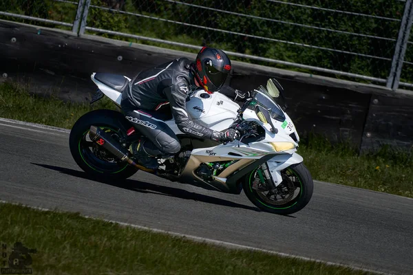 2021 Riga Letónia Motociclista Estrada Normal Motogp Corrida — Fotografia de Stock