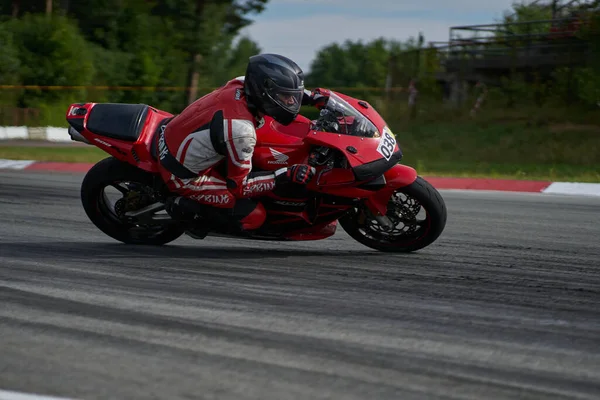 2021 Lithuania Kaunas Motogp Rider Motorcyclist Rides Fast Sport Bike — Fotografia de Stock