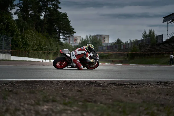 2021 Lithuania Kaunas Motogp Rider Motorcyclist Rides Fast Sport Bike — Stock fotografie