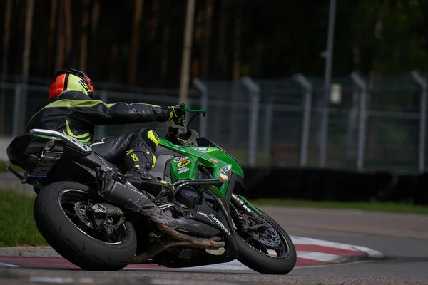 2021 Lithuania Kaunas Motogp Rider Motorcyclist Rides Fast Sport Bike — Photo