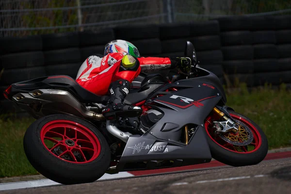 2021 Lithuania Kaunas Motogp Rider Motorcyclist Rides Fast Sport Bike — Photo