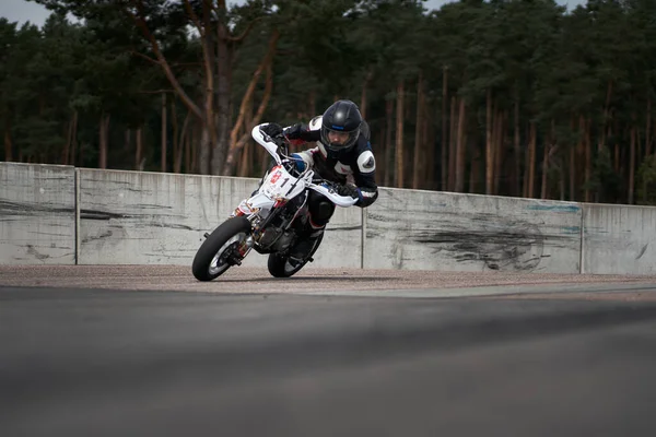 2021 Lithuania Kaunas Motogp Rider Motorcyclist Rides Fast Sport Bike — Stok fotoğraf