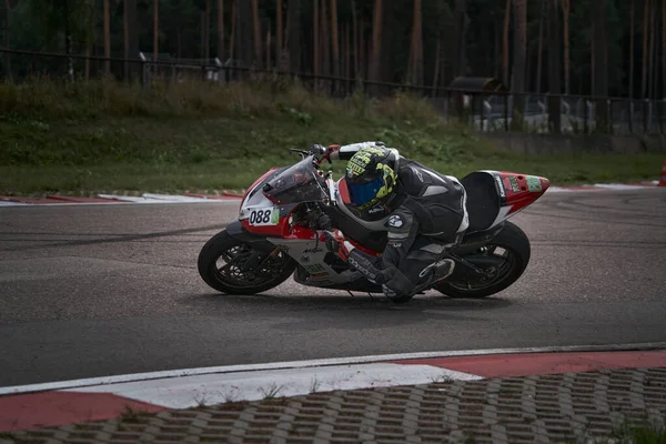 2021 Lithuania Kaunas Motogp Rider Motorcyclist Rides Fast Sport Bike — Fotografia de Stock