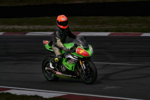 2021 Lithuania Kaunas Motogp Rider Motorcyclist Rides Fast Sport Bike — Fotografia de Stock