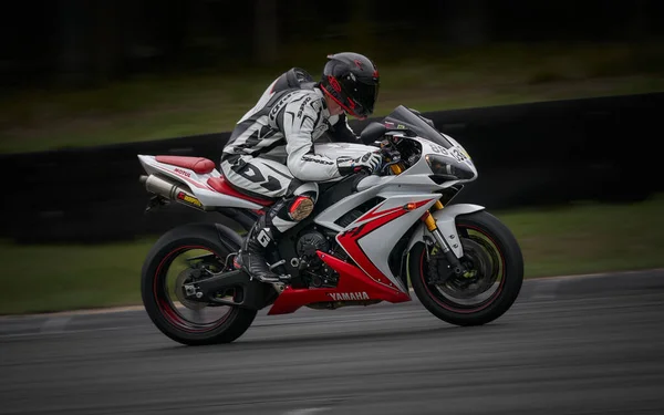 2021 Lithuania Kaunas Motogp Rider Motorcyclist Rides Fast Sport Bike — Stockfoto