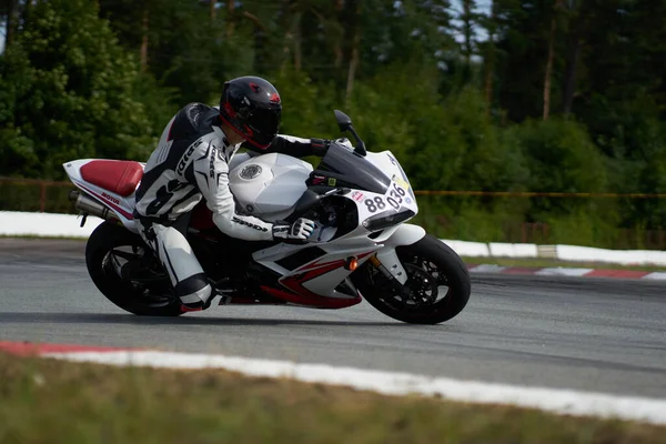 2021 Lithuania Kaunas Motogp Rider Motorcyclist Rides Fast Sport Bike — Foto de Stock