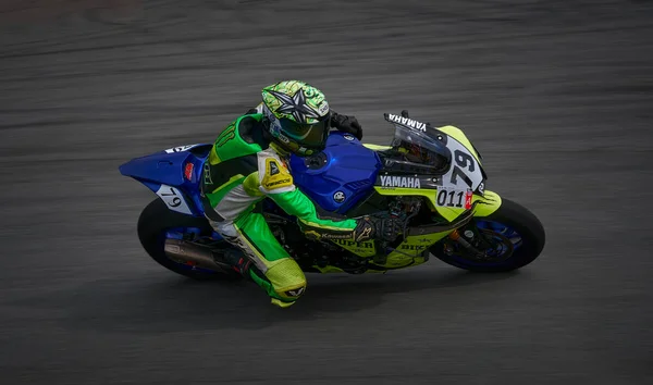 2021 Lithuania Kaunas Motogp Rider Motorcyclist Rides Fast Sport Bike — Fotografia de Stock