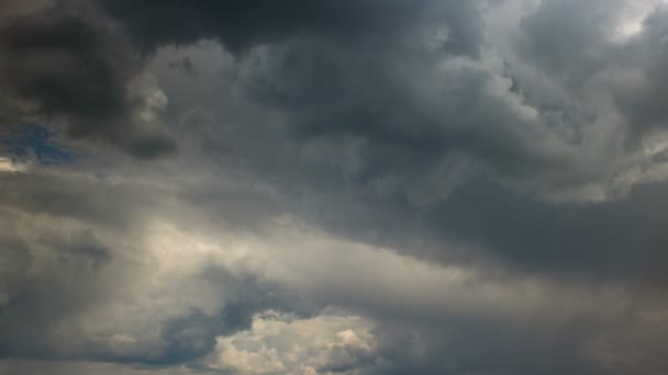 Dramatická obloha s bouřkovými mraky. — Stock video
