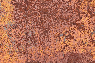 Eski paslı arka plan ile kırık boya metal. Grunge arka plan