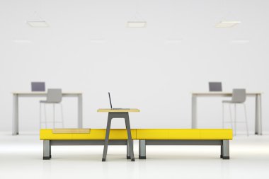 Beyaz temiz Ofis mobilya ile