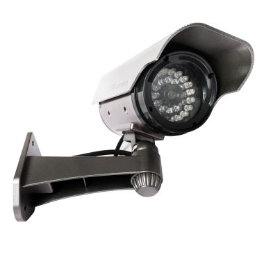 CCTV kamera gözetim izole beyaz arka plan üzerinde