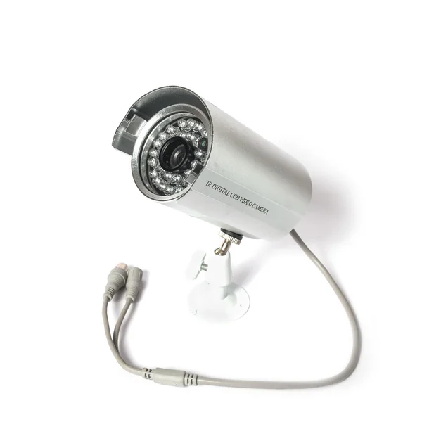Cámara CCTV de vigilancia aislada sobre fondo blanco — Foto de Stock