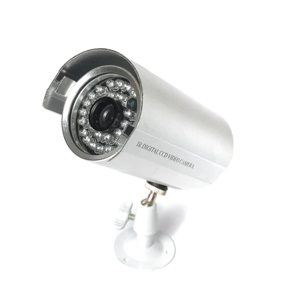 CCTV Camera van het toezicht isoleren op witte achtergrond — Stockfoto