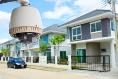 CCTV kamera veya arka plan köyde ile gözetim