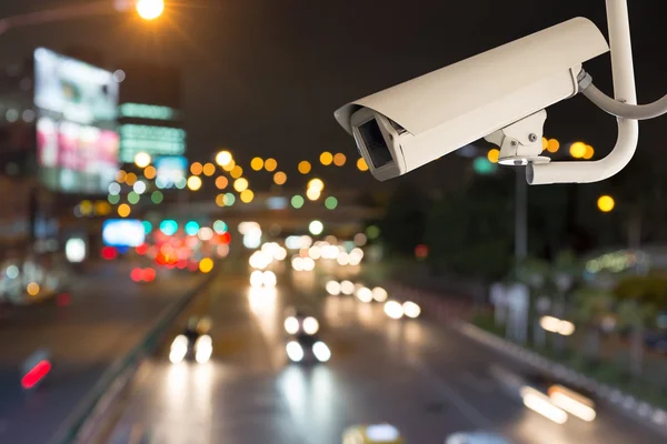 Überwachungskamera erkennt Verkehrsbewegungen — Stockfoto