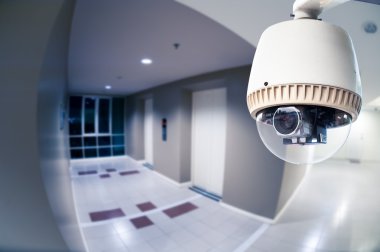 CCTV kamera veya balık gözü bakış açısı ile gözetim