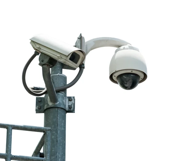 CCTV bewakingscamera op witte achtergrond — Stockfoto
