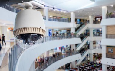 cctv veya gözetim kamera mağaza içinde çalışma