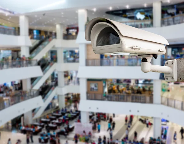 CCTV or surveillance Camera Operating inside department store — Stock Photo, Image