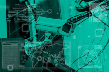 CCTV kamera teknolojisi ekran üzerinde