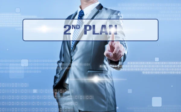 Businessman making decision on 2nd plan — Stock Photo, Image