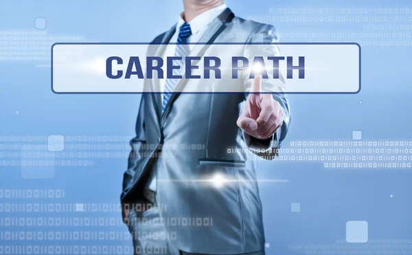 Businessman making decision on career path — Stock Photo, Image