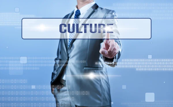 Businessman making decision on culture — Stock Photo, Image