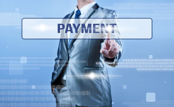 Businessman making decision on payment — Stock Photo, Image