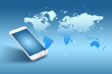 Küreselleşme veya sosyal ağ kavramı arka plan ile yeni gen