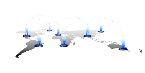 Internet-Technologie-Konzept des globalen Geschäfts oder sozialen Netzwerks — Stockfoto