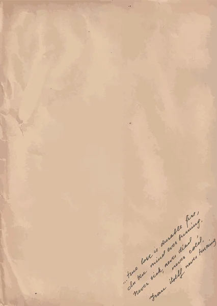 Old Paper With Hand-written Text Background — Wektor stockowy