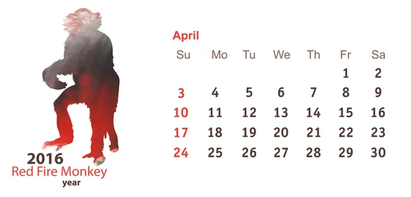 Nisan 2016 maymun suluboya şekli ile