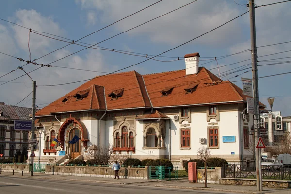 Clădire istorică în centrul orașului pe 03 martie 2014 în Târgu-Jiu . — Fotografie, imagine de stoc