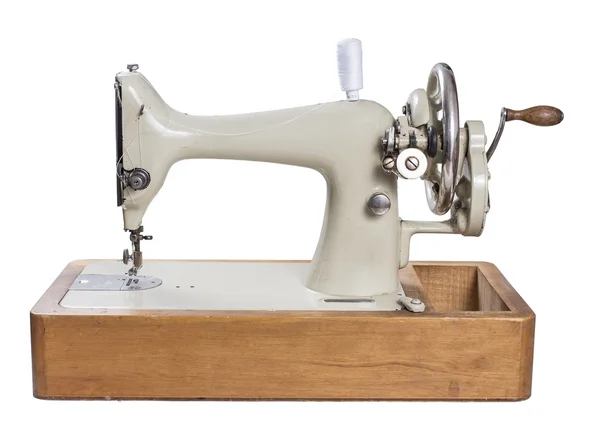 Antique  Sewing Machine isolated on white — Stock Photo, Image