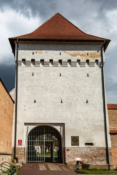 Targu Mures Mures Romania Aprile 2021 Torre Ingresso Alla Fortezza — Foto Stock
