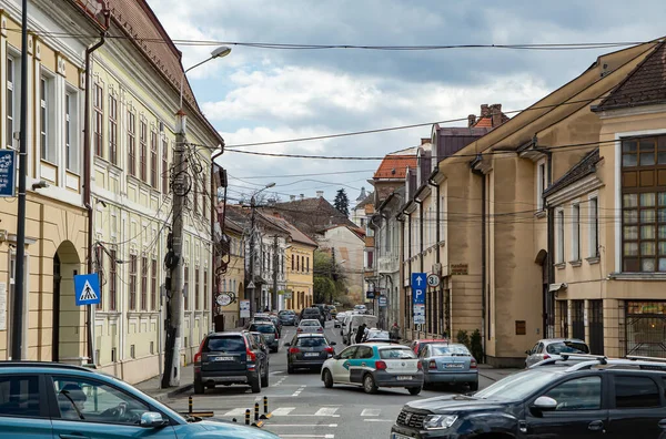 Targu Mures Transylvania România Aprilie 2021 Vedere Stradală Clădirilor Vechi — Fotografie, imagine de stoc