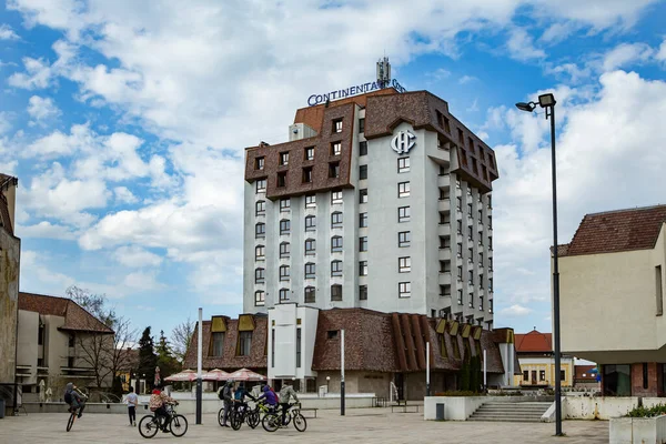 Targu Mures Mures Romania Abril 2021 Vista Del Hotel Continental —  Fotos de Stock