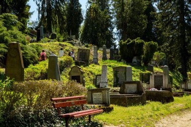 SIGHISOARA, MURES, ROMANIA - 09 Mayıs 2021: Sighisoara Kalesi, Transilvanya.
