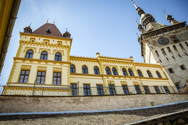 Sighisoara Mures Romania Mayo 2021 Vista Torre Del Reloj Ciudadela — Foto de Stock