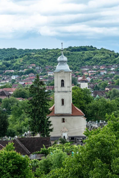Hunedoara Ρουμανια Μαΐου 2021 Πανοραμική Θέα Της Ορθόδοξης Εκκλησίας Της — Φωτογραφία Αρχείου
