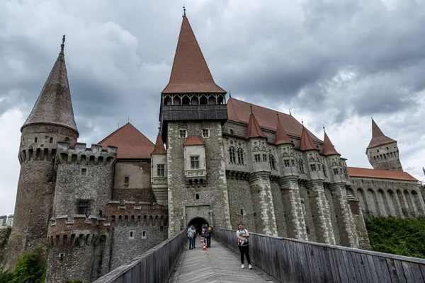 Hunedoara Transylvania Romania Мая 2021 Года Вход Замок Хунедоара Известный — стоковое фото
