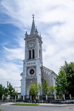 PETROSANI, HUNEDOARA, ROMANIA - 11 Temmuz 2021: Aziz Barbara (Sf. Varvara Kilisesi 11 Temmuz 2021 'de Romanya' nın Petrosani kentinde.