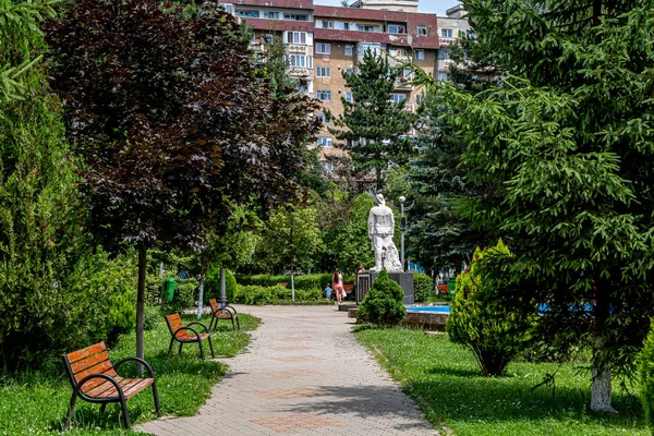 Petrosani Hunedoara Roumanie Juillet 2021 Image Parc Central Petrosani — Photo