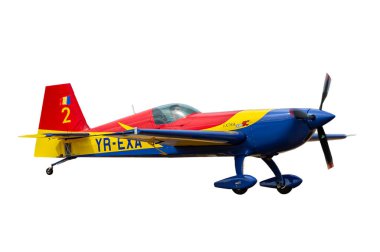 Beyaz arka planda izole edilmiş hafif spor uçakları.