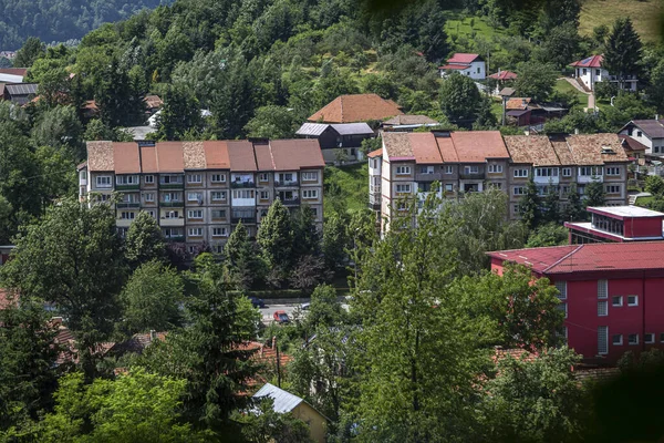 Petrosani Hunedoara Roumanie Juillet 2021 Vue Aérienne Quartiers Résidentiels Ville — Photo