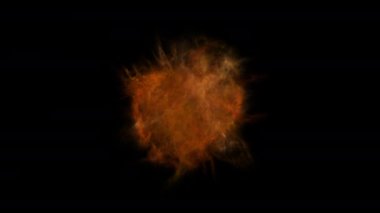 Supenova alfa kanallı soyut animasyon arkaplanı. 4K Çözünürlük (Ultra HD).