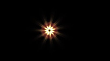 Siyah arkaplanda soyut dairesel ışıklar hareketi. Film reklamları ve filmler için 4K animasyon.