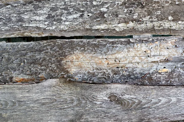 Old cracked wood plank background. Wood texture. Front view with copy space.